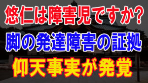 「足に異常があるのではないか？」冬の海辺でコケても立ち上がれぬ悠仁さま！発達障害とか、手足の奇〇？発達障害児にしばしば見受けられる症状です。