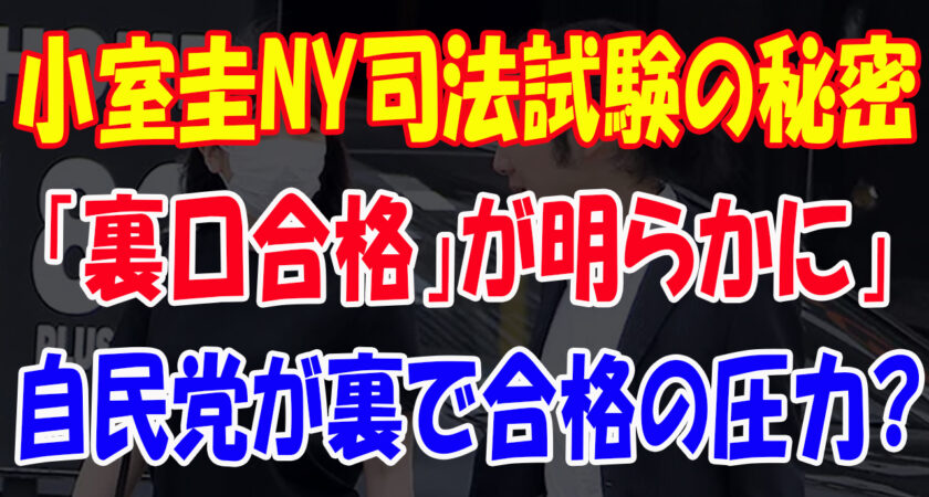 小室圭さん「裏口合格」😱日本政府がバックアップ？自民党が裏で合格の圧力？